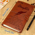 Leather Notebook To My Daughter Retro Diary Handmade Notebook To My Son Travel Journal Leather Journal for To My Daughter To My.
