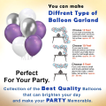 Purple Birthday Decoration Combo Pack With Banners, Curtains, Balloons, Confetti Balloons and Balloon Arch With Glue Dot Tape Decorations Full Package- (Pack of 70 Pcs). 