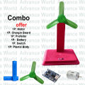 Mini Dc Table Fan Stand Plastic Body With Switch, froffelor, motor, Battery for 4v to 12v Dc Motor. 