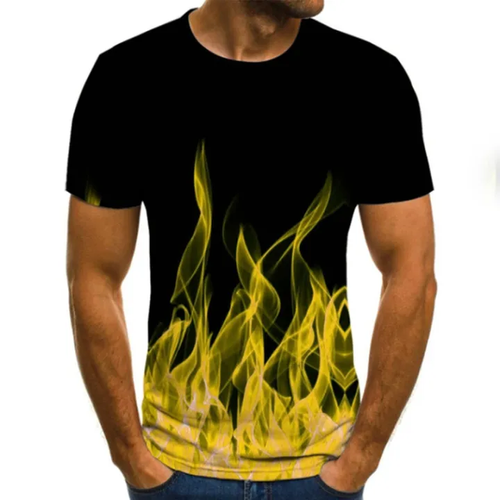 flame%20men's%20T-shirt%20summer%20fashion%20short-sleeved%203D%20round%20neck%20tops%20%20element%20shirt%20trendy%20men's%20T-shirt%20-%20Image%206