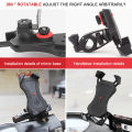 Bicycle Motorcycle Phone Mount Aluminum Bike Phone Holder with Retractable Button for Mountain Bike Road Bicycle Motobike for 4-6.5inch Cellphone. 