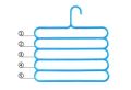 (3 Peace-1 Pack) 5 level magic hangers: Anti-Slip Multi-Perpus and Multi-Functional Magic Multiple Level Trousers Hanger Hanger-Cloth Hanger.