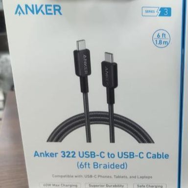 Anker 322 USB-C to USB-C 60W Nylon Braided Cable 6Feet