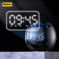 G90Q Wireless Portable Alarm Clock Wireless Speaker Rechargeable Ball Shape Portable Wireless Speaker with Clock for Bedroom Office. 