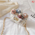 Cute Cotton Linen Small Square Mini Handbag Sling body Bag For Kid Girls MJD. 