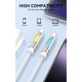 BWOO BO-X325C-C Type-C to Type-C PD 240W 1.2 Meter Skin Friendly Liquid Silicone Aroma Therapy with RGB Light Charging & Data Cable.