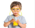 Round Glass Shape Funny Straw toy for baby pvc.
