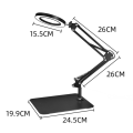 10X Magnifying Glass With Light And Stand, LED Desk Magnifier. 