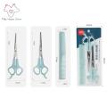 3pcs/set Pet Dog Professional Grooming Scissors Shears Hair Flat Scissor Comb Animal Cat Hair Cut Barber Cutting Tool Kit.