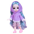 （New）6 inche Doll Toy Delicate Makeup Movable Joint Trendy 1/8 Big Eye Doll for Collection. 