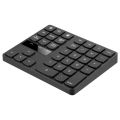 2.4G Wireless Numeric Keyboard Portable 35 Keys Financial Accounting Office Keyboard Built-in Rechargeable Battery Black-black. 