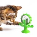 【NORMA Funny Pet Cat Turntable Toy 360 Rotating Windmill Interactive Training Teasing Puzzle Exercise Play Game Feeding Leakage Device.