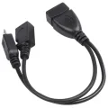 【happy one】Micro USB Host OTG Cable with Micro USB Power for Nexus 4 5 7 10 Galaxy Nexus Galaxy S 3 III 4 IV V. 