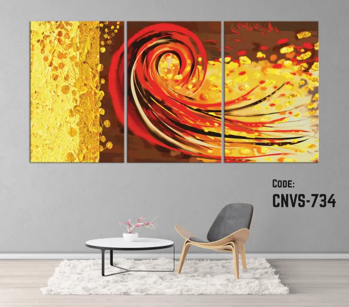 CNVS-734%20%2048%E2%80%B3%20inch%20x%2036%E2%80%B3%20%20Modern%20Abstract%20Art%20On%20Canvas%20Red%20And%20Gold%20-%20Image%202