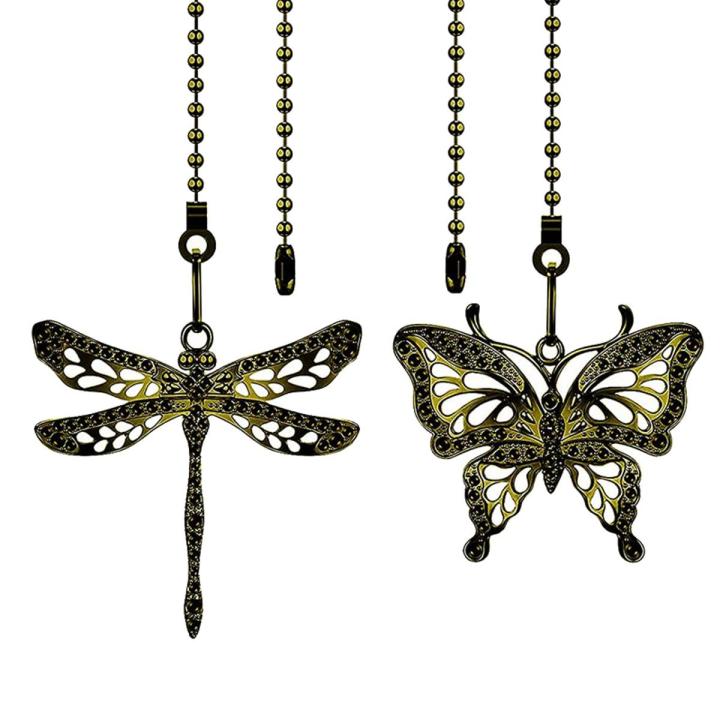 Phyfalip Vintage Cat Charm Pendant Ceiling Fan Pull Chains With Connector Bronze 2-Pack - View #12
