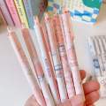 6Pcs/set 0.5mm Neutral Pen Korean Style Simple Cute Super Cute Creative Ins Style Student Black Pen Office Stationery.