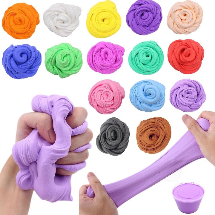 Diy Butter Slimes Fruit Kit Soft Stretchy Non-sticky Cloud Slime Making Set Scented Toy Party Favors For Kids Gift