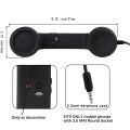 【Nice Day Toy Findings Store】(New) vintage retro telephone handset cell phone receiver mic for cellphone smartphone 3.5mm socket (black). 