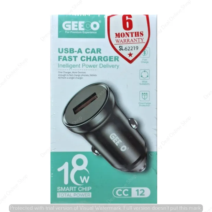 GEEOO%20CC12%20USB-A%20Super%20Fast%20Car%20Charger%2018%20watt%20-%20Image%204