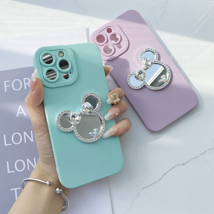 FELMYST%20Glitter%20Mirror%20Phone%20Cases%20for%20VIVO%20Y50/Y30/Y30I/1938%203D%20Fashion%20Mickey%20Minnie%20Mouse%20MakingUp%20Mobile%20Back%20Casing%20Girl%20Women%20Protect%20Silicone%20Soft%20Shockproof%20Cover%20-%20Image%204