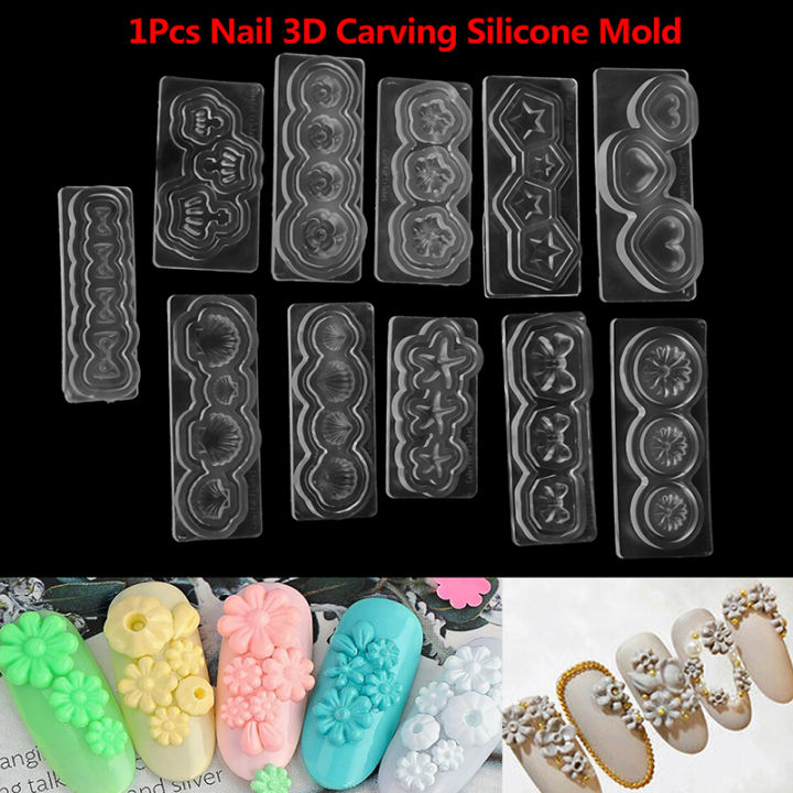 New%201Pc%203D%20Nail%20Art%20ilicone%20Mold%20tamper%20Carving%20DIY%20Template%20Manicure%20Decoration%20Cologo%20-%20Image%203