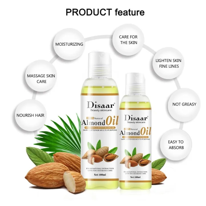 100ml%20Disaar%20Sweet%20Almond%20Oil%20Body%20Oil%20Essential%20Oil%20Brightening%20Moisturizing%20Firming%20Lighten%20Fine%20Lines%20Skin%20Care%20Massage%20Oil%20-%20Image%202