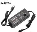 Adjustable 3-24V 5A DC Power Supply Adapter with Display 3-24V 5Amp Universal AC 220V To DC 3V-24V 5A Adjustable Voltage Regulated Power Adapters Charger. 