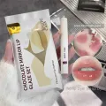 MAGIC CASA White Chocolate Mirror Lip Glaze Five-piece Set, Lasting Waterproof Not Easy To Fade Student Affordable Water Gloss Glass Lipstick. 