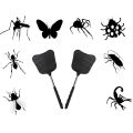 Mosquito and Fly Killing Plastic Fly Swatter Retractable Stainless Steel Rod, Suitable for Indoor and Outdoor Use (2 Pack). 