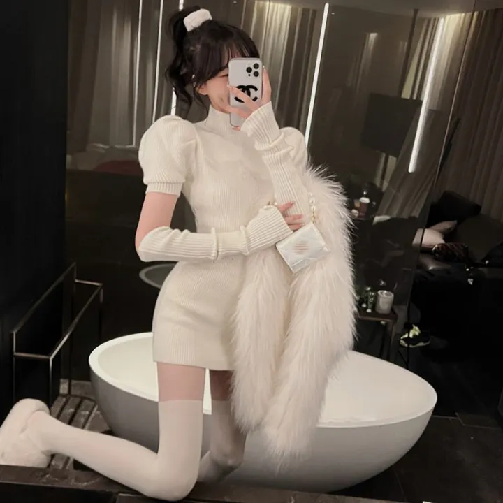 Stylish%20Temperament%20Long%20Sleeves%20Coat%20High%20Waist%20Slimming%20Half%20Body%20Short%20Skirt2023Spring%20New%20Korean%20Style%20Two-Piece%20Women's%20Clothing%20-%20Image%202