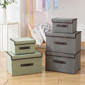 Small Size 25 * 19 * 16cm Storage Box Neat Large Size 36 * 23 * 24cm Off White/Green/Gray Wardrobe Organizer Non-Woven Fabric Large Container for Household Organization Bedroom Storage Solution Closet. 