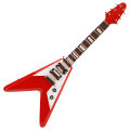 Miniature Guitar Model, Vivid Miniature Electric Guitar Simulated Decoration Wooden Exquisite Red with Storage Box for Home for Music Lover.
