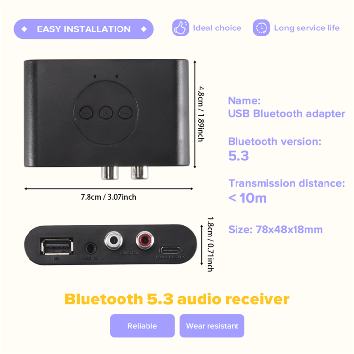 Bluetooth%205.3%20Audio%20Receiver%20NFC%20USB%20U%20Disk%203.5mm%20For%20Car%20Speaker%20-%20Image%207