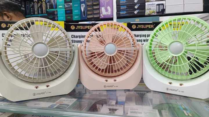 Multicolor Portable Desk Fan – USB Powered JYSUPER JY-1881 with LED ...
