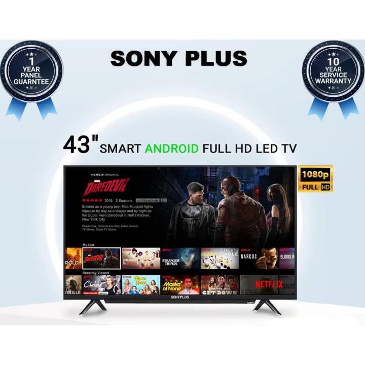 SONY PLUS 43 android version 11 Ram 2GB/16GB SMART HD TV