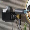 Hair Dryer Holder Blow Dryer Stand Hair Dryer Bracket Storage Rack for Washroom Hotel, Home,. 