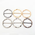 Corner Hem Waist Knotted Brooches Round Metal Hijab Silk Scarf Ring Clip Button Shirt T-shirt Fixed Holder Shawl Buckle. 
