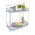 3, 2 Layer Wall Hanging Rack square shape for kitchen.