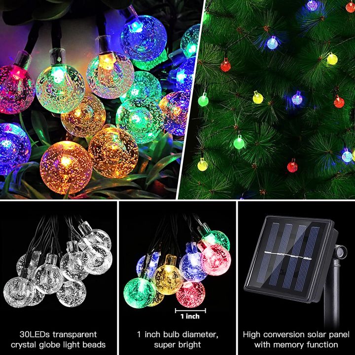 Solar%20String%20Lights,Outdoor%20Multicolor%20Crystal%20Globe%20Bulbs%20Waterproof%20Fairy%20Lights%20with%208%20Lighting%20Modes,Decoration%20for%20Yard--Warm--22m%20200LEDS%20-%20Image%206
