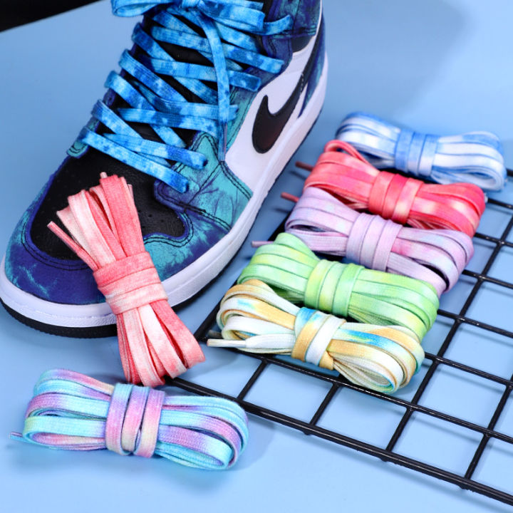 Promise Eoonis 11 Colors Flat Shoelaces Gradient Trend Tie dye