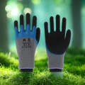 Gloves for protection, Ding Qing, female workers at construction sites, latex wear-resistant nylon nitrile rubber labor protection gloves.