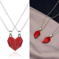 Personality Magnet stone necklace Elegant Unique Heartbreak design Votive stone pendant Fashionable Trendy Heartbreak clavicle chain necklace for Daily wear Party accessory Gift for loved ones Statement jewelry Symbol of love Gift idea Fashion enthusiasts.