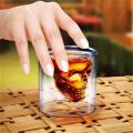 Glass wine household water double layered skull anti drop and high aesthetic value glass, Instagram style. 