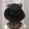 Amamia Fisherman Hat Wide Brim Cute Frog.