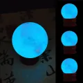 【happy one】Hot Selling 35MM Blue Quartz Crystal Sphere Ball Glow In The Dark Stone #NN25. 