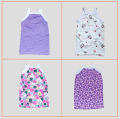 4 Pieces MultiColor Cotton Singlet / Tank Top for girls. 