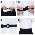 Men's Shirt Holders, Trouser Belts, Invisible Elastic Belt, Men's Shirt Stays, Elastic Jumper Band, Invisible Women's Belt with Flat Buckle, Non-Slip, Adjustable.