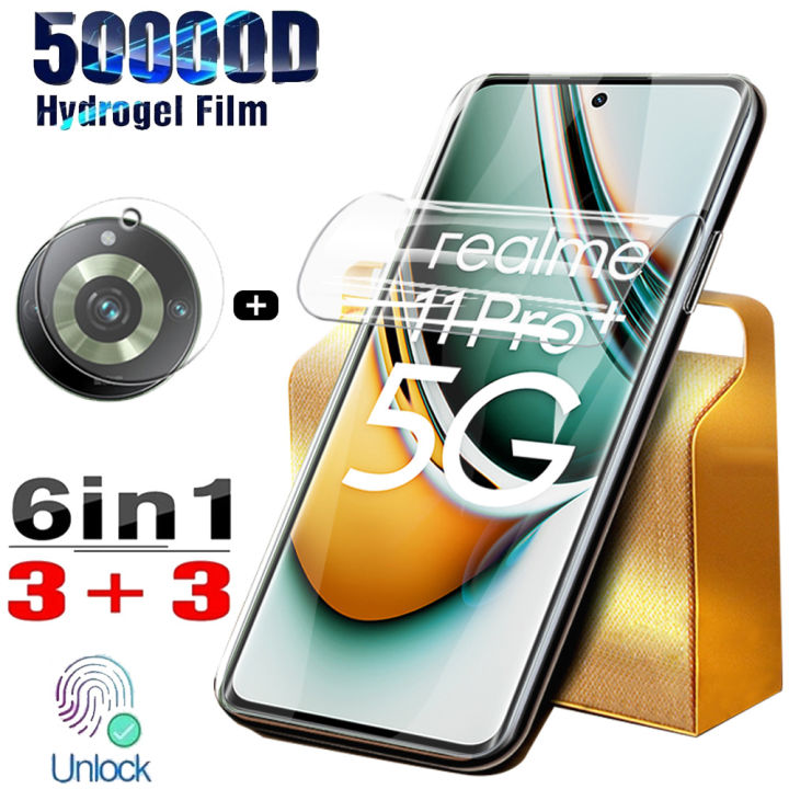 e11 Pr9 Pro+11 10 Plus Water Curtain Protector RPelicula Hidrogel for Realme 11 Pro Plus Screenealmi 11 Pro Gel Film Realme Soft Front Film Camera Lens Cinema Realmo Curved Phone Protector