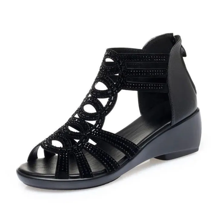 Real%20Soft%20Leather%20Roman%20Sandals%20Women's%20Chunky%20Heel%20Mom%20Shoes%20Fashion%20Outerwear%20Women's%20Sandals%20Wedge%20Women's%20Shoes%202023%20-%20Image%207