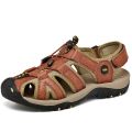 Classic Men's Sandals Summer Soft Sandals Comfortable Men Shoes Leather Sandals Big Size Soft Outdoor Men Roman Sandals.